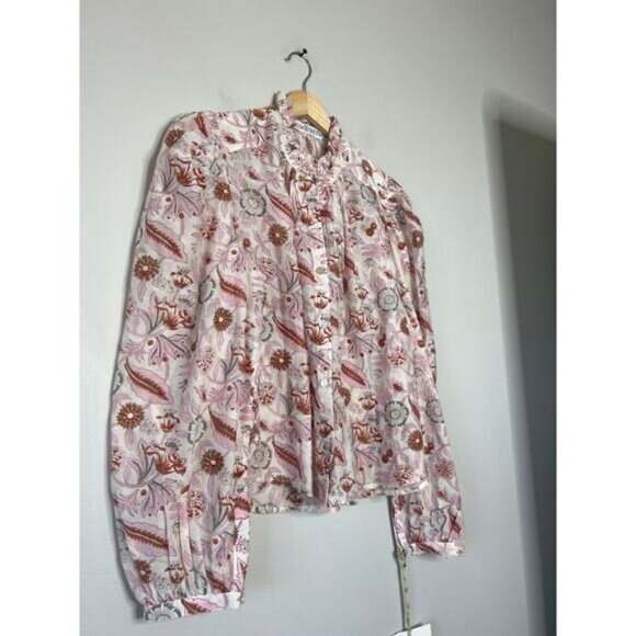NWT Alix of Bohemia Annabel Camellia Floral Puffed Women's Shirt Size: Medium - Picture 3 of 9